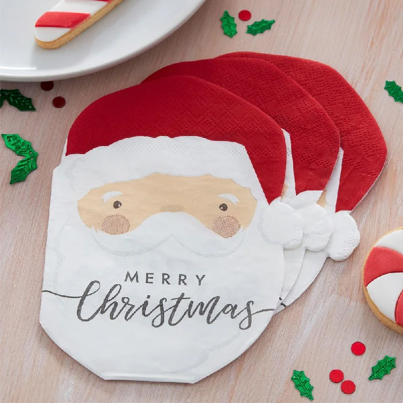 Silly Santa Paper Napkins (x16)