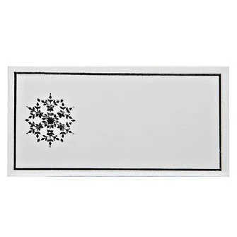 Silver Snowflake Place Cards