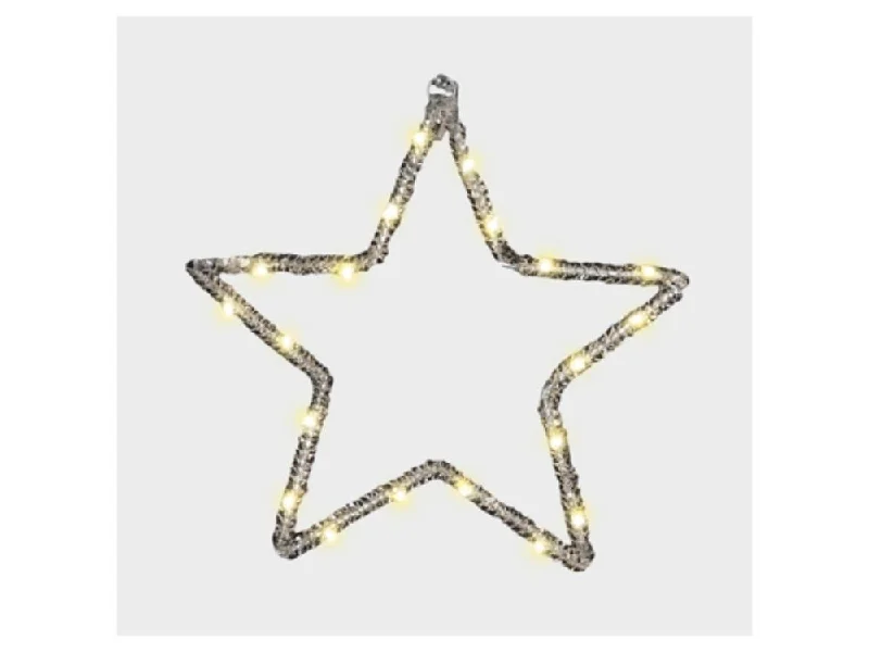 Star Shape Pre Lit 20 Warm White Micro LED Christmas Design