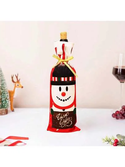 Snowman Wine Bottle Cover