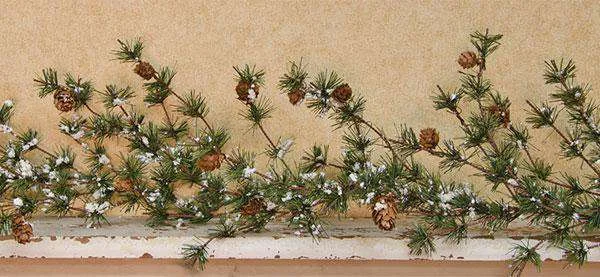 Snowy Brush Pine Garland, 5 ft.