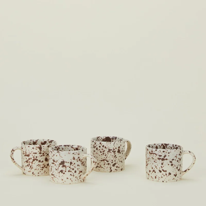 Splatterware Mug, Set of 4 - Cacao