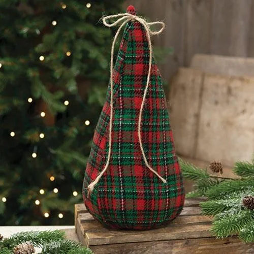 Stuffed Green & Red Plaid Christmas Tree 135