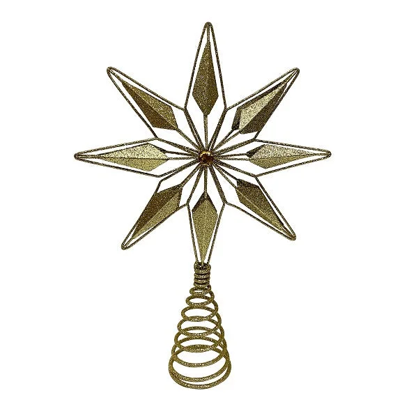 Tree Topper <br> 7-point Starburst Gold