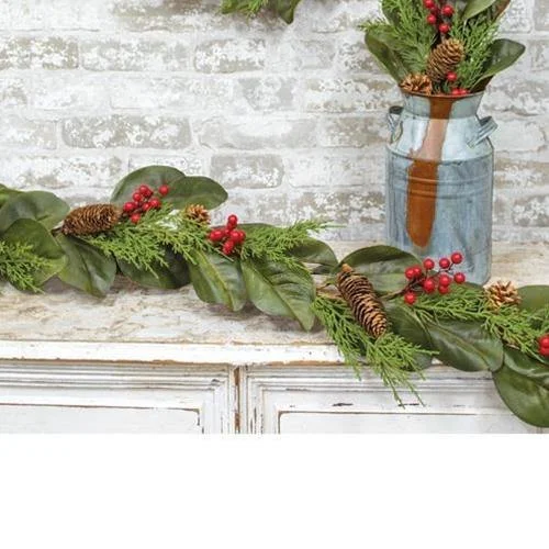 Yuletide Magnolia Garland, 5ft