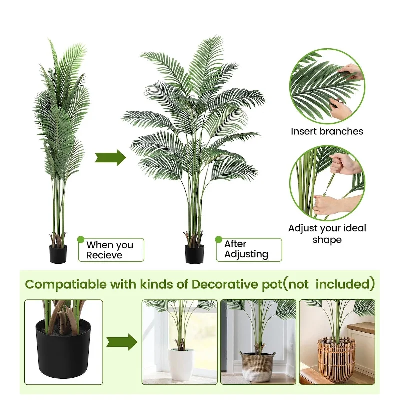 1/2 pack 4/6/7ft Artificial Palm Tree