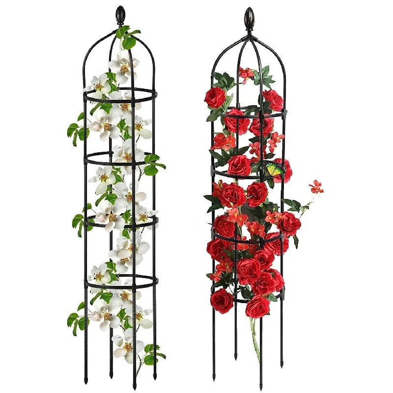 2-Pack 6ft Garden Obelisk Trellis for Climbing Plants