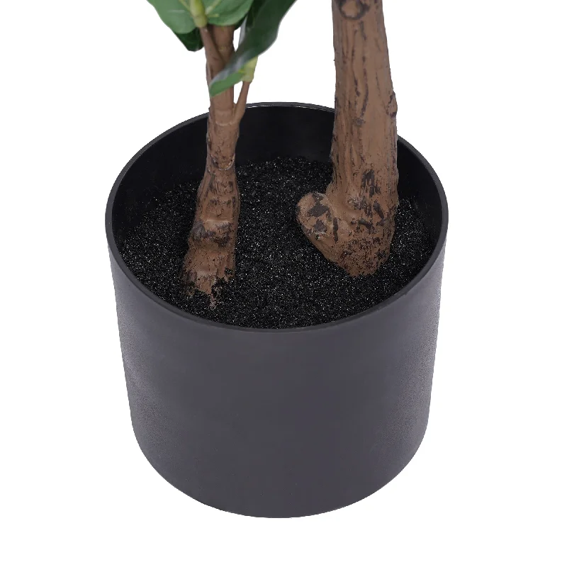 51" Fiddle Leaf Fig Artificial Plant Tree In Pot