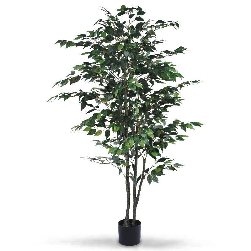 Banyan Artificial Plant, Green Faux Tree for Indoor Decoration