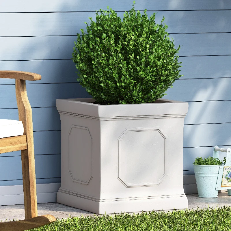 Burgos Outdoor Cast Stone Outdoor Planter by Christopher Knight Home