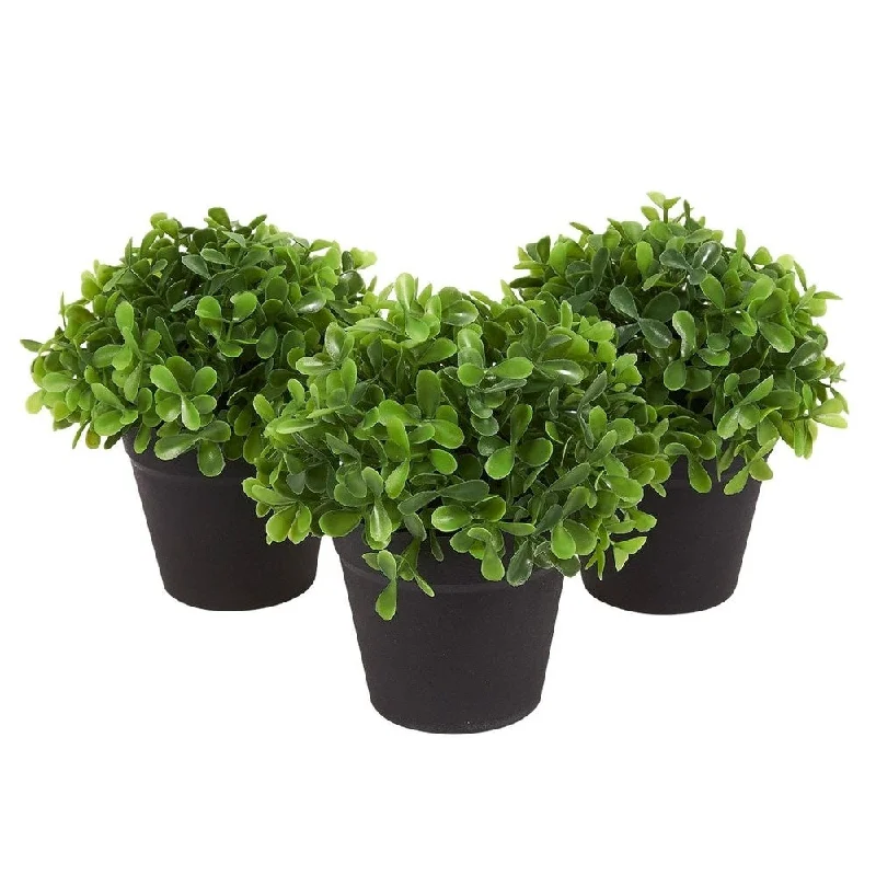 Juvale Fake Plant Decoration - Set of 3 Potted Artificial House Plants