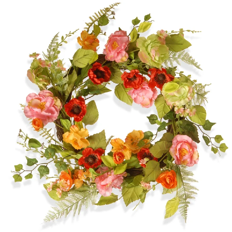 Spring Flower Wreath by National Tree Company