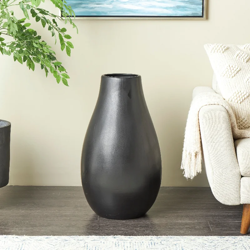 White or Black Ceramic Minimalistic Floor Vase